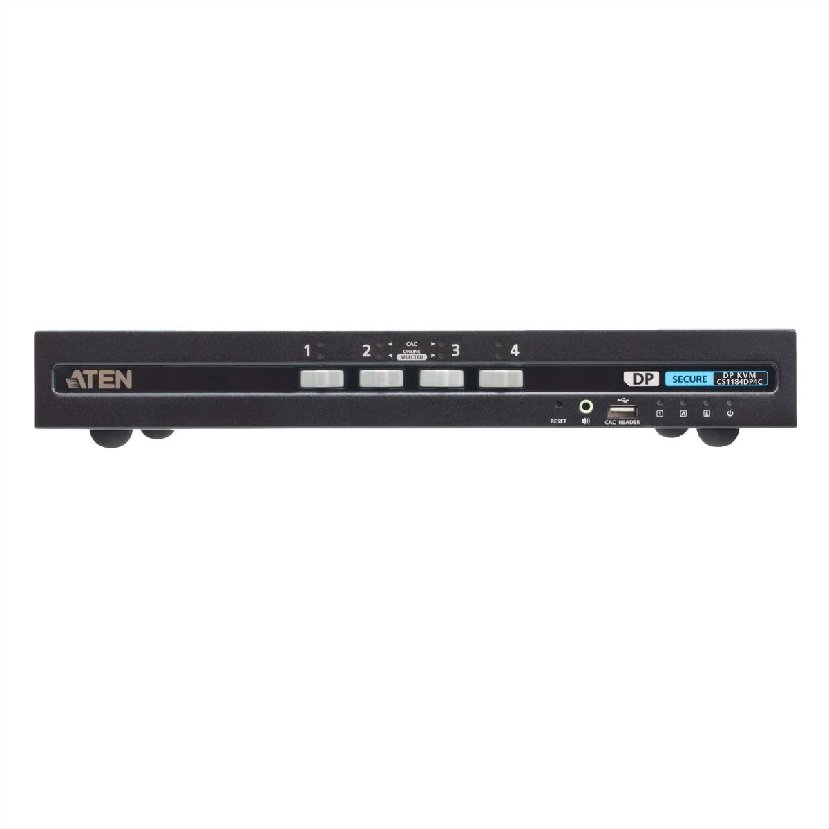 ATEN CS1184DP4C Commutateur KVM sécurisé DisplayPort à 4 ports USB avec CAC