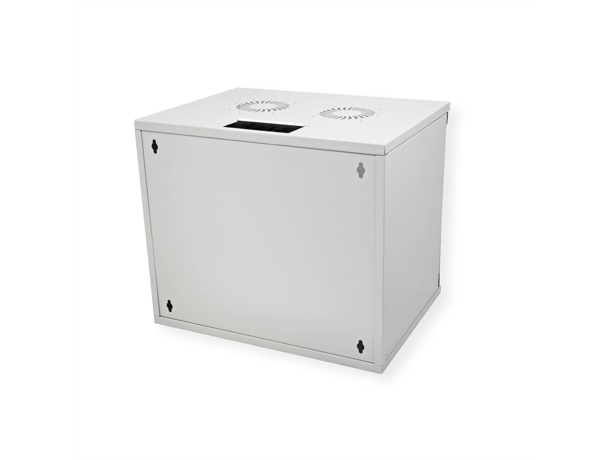 ROLINE 19" Boîtier mural Basic 9U, 540x400 LxP gris, EN KIT