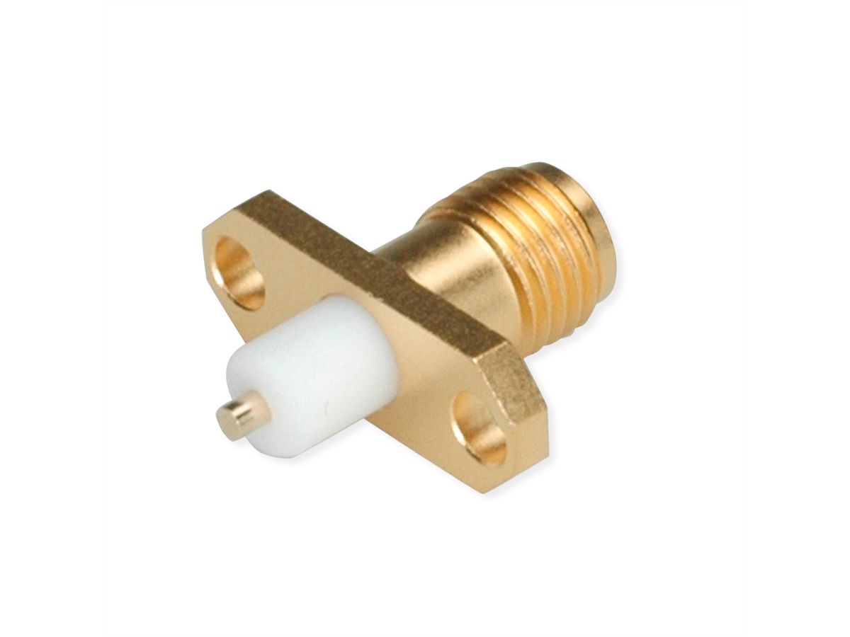 TELEGÄRTNER Prise SMA encastrable avec bride, dorée