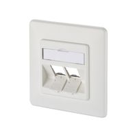 METZ CONNECT Keystone boîtier de raccordement encastré 2 ports non équipé blanc pur