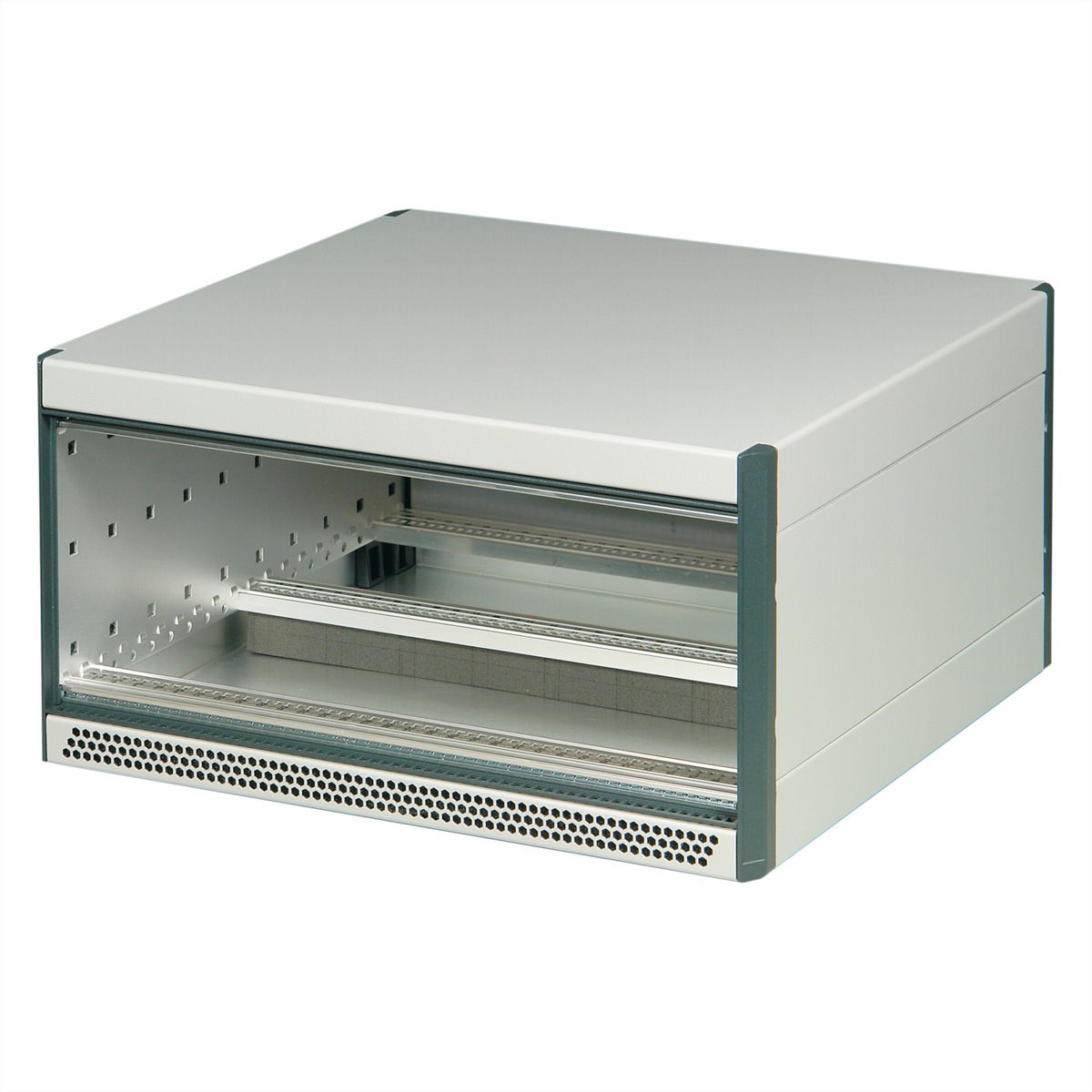 SCHROFF RatiopacPRO AIR Boîtier complet, bureau, blindage rétrofitable, garniture avant, 3/4 U, 28 HP, 255 mm