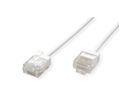 ROLINE Cordon Data Center UTP Cat.6A (Classe EA), LSOH, slim, pour chemins très courts, blanc, 2 m
