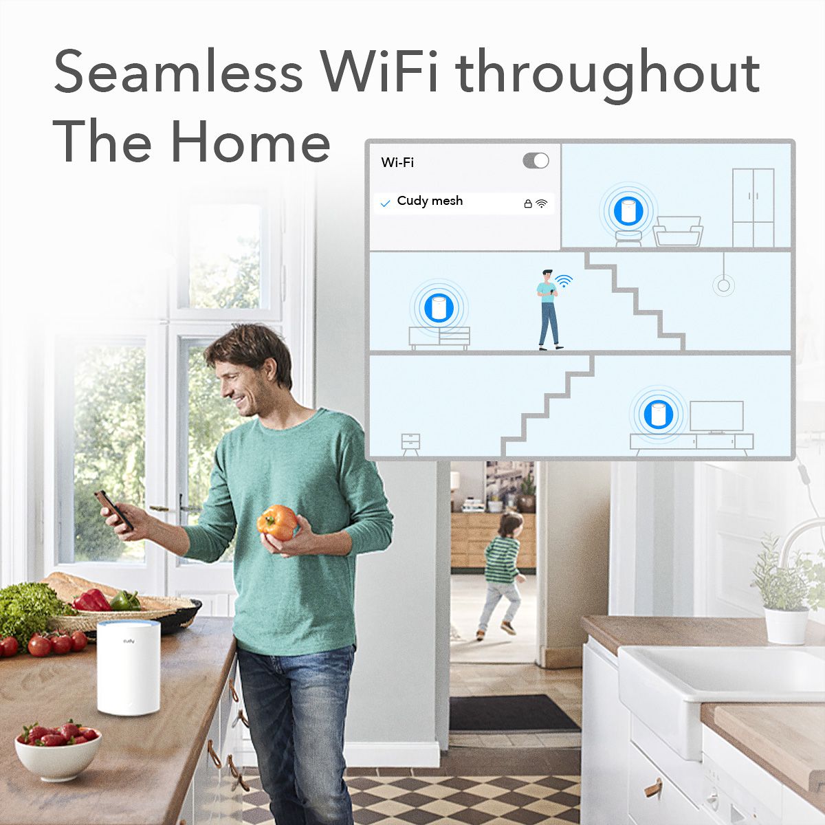 CUDY M1200 AC1200 WiFi Mesh, à l'unité