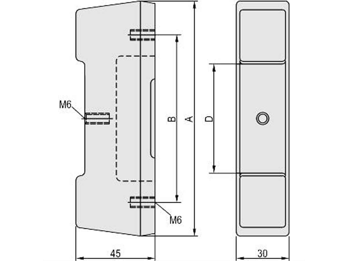Pied arrière CompacPRO SCHROFF, 4 U, augmenté de 45 mm