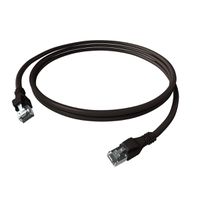 Cordon EasyLan DualBoot PushPull IP20, Cat.6A (Classe EA), S/FTP, noir, 5 m