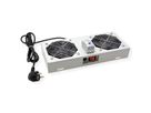 ROLINE Unité de ventilation - 2 ventilateurs, thermostat , pour Boîtier mural 19", gris