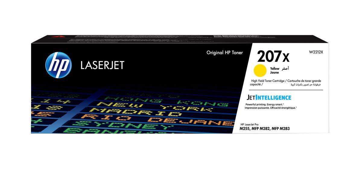 HP Toner jaune LaserJet 207X authentique grande capacité