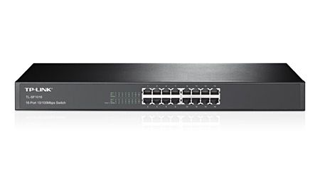 TP-Link TL-SF1016 Non-géré Fast Ethernet (10/100) 1U Noir