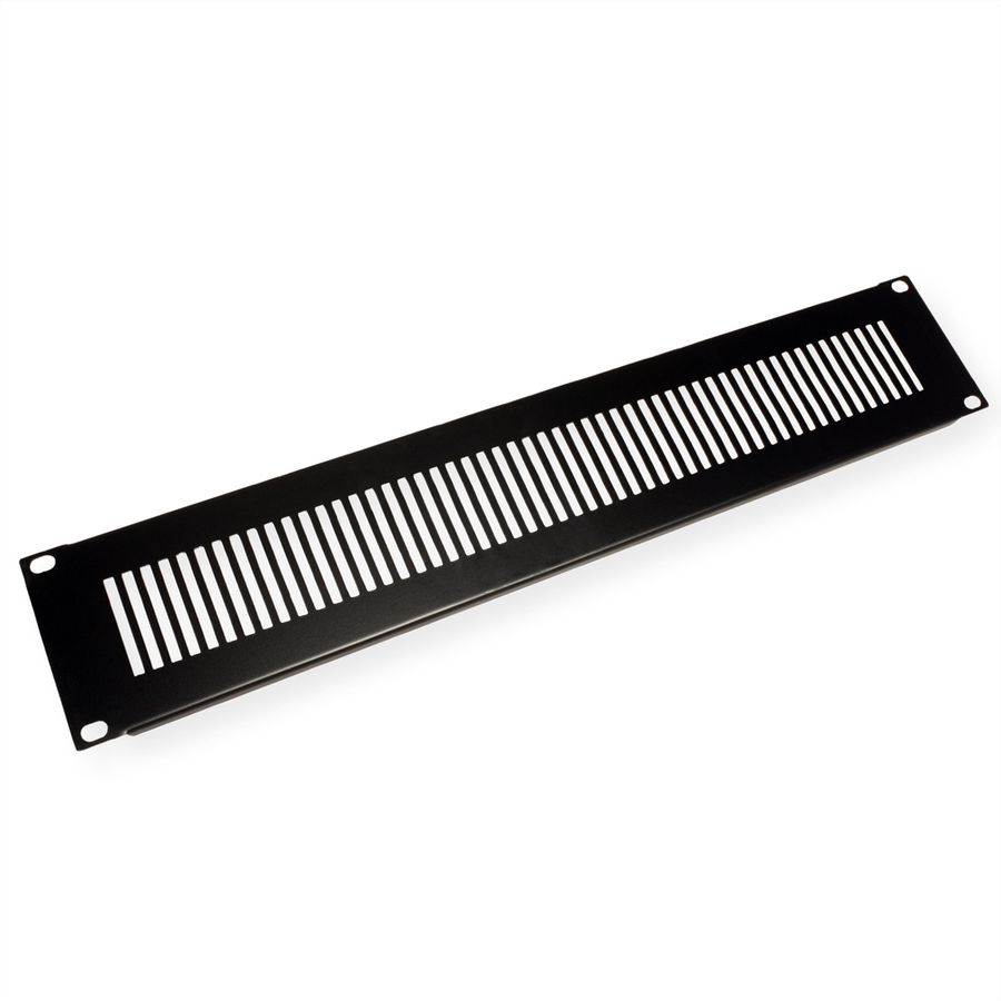 VALUE Panneau avant de ventilation 19", 2 U, noir