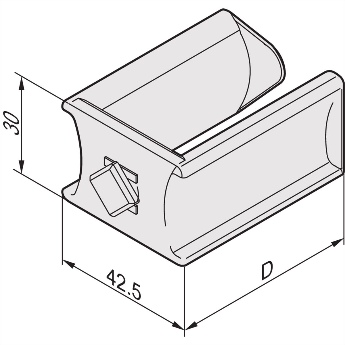 Oeillet de câble SCHROFF, plastique, 30W 55D