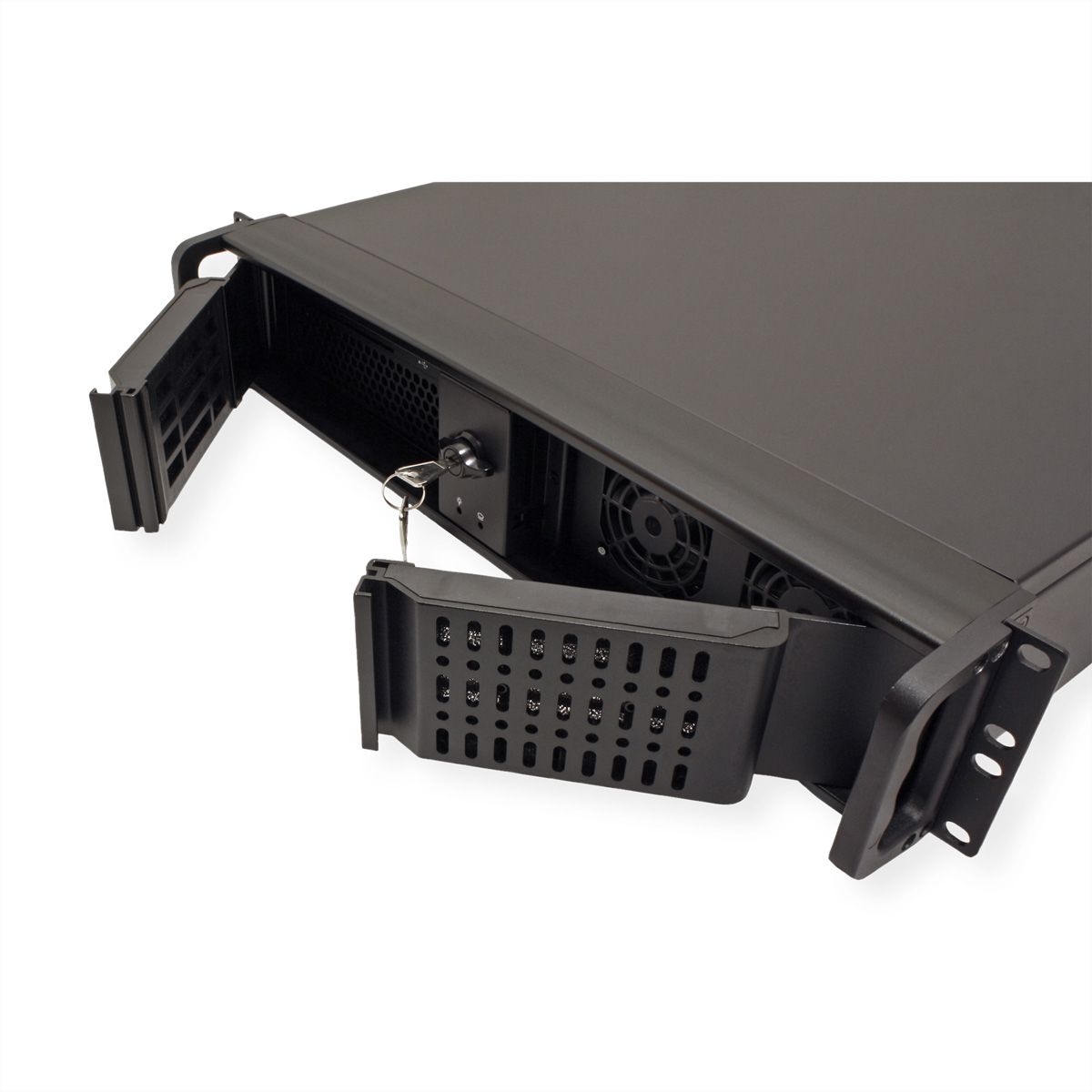 Boîtier industriel 19", 2U, court, IPC 2U 2098-SK, noir