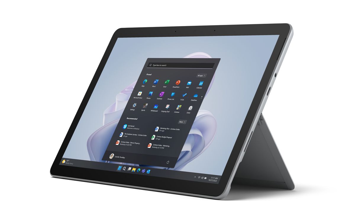 Microsoft Surface Go 4 64 Go 26,7 cm (10.5") Intel® N 8 Go Wi-Fi 6 (802.11ax) Windows 11 Pro Platine