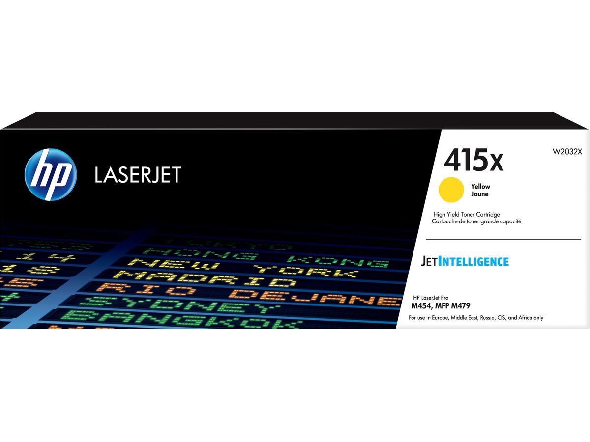 HP 415X Toner jaune LaserJet authentique grande capacité