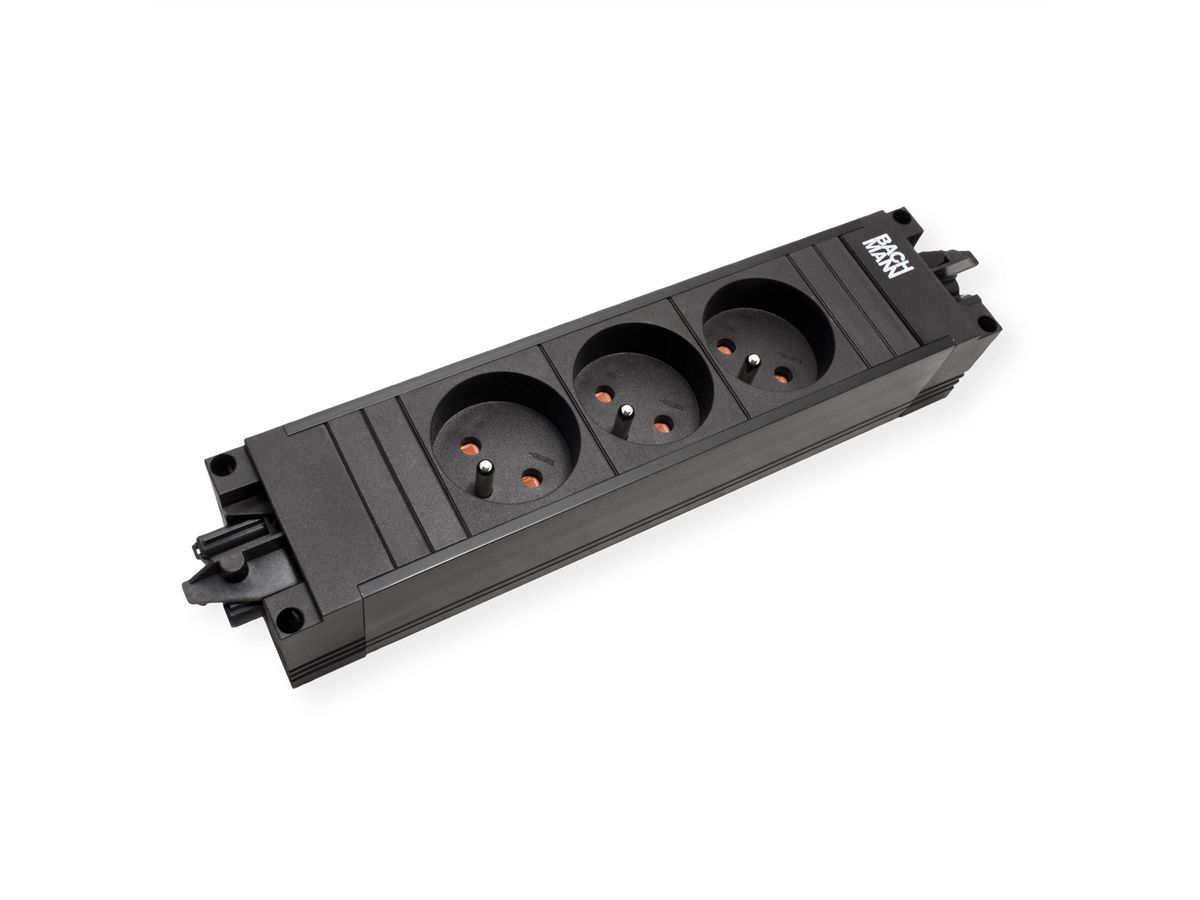 BACHMANN STEP BASE 3xUTE GST18, Fiche à contact de protection CEE 7/7 C19 0,5m
