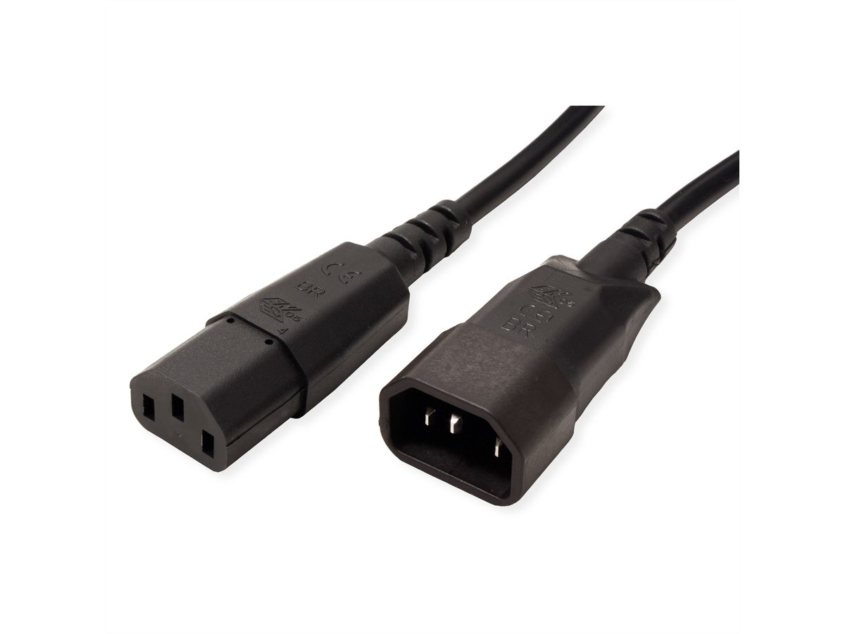 BACHMANN Câble d'alimentation C13-C14, noir, 2,5 m