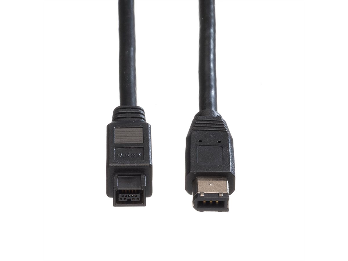 ROLINE Câble IEEE 1394b / IEEE 1394, 9/6pôles, noir, 1,8 m