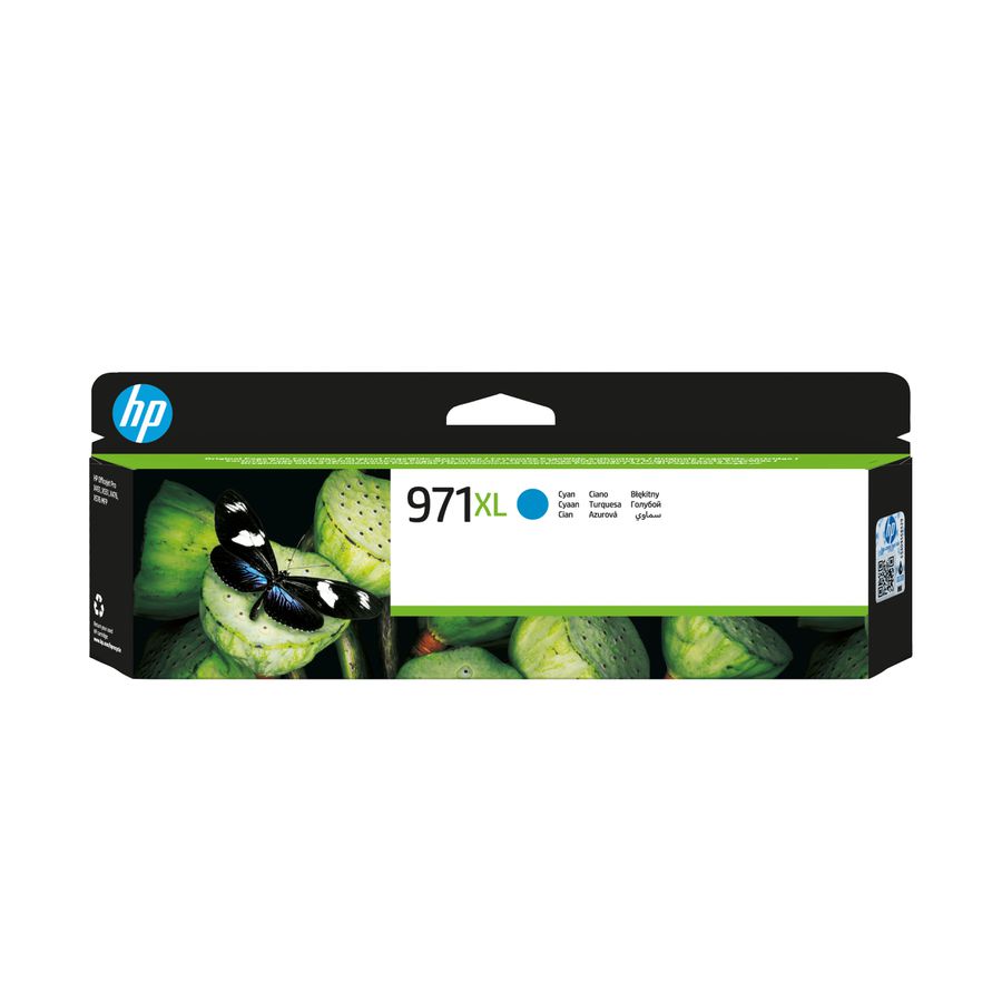 HP 971XL cartouche d'encre cyan grande capacité authentique