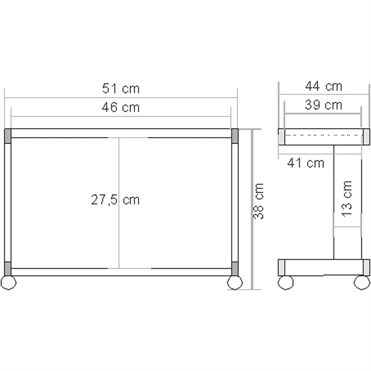 ROLINE Mini-poste imprimante, gris