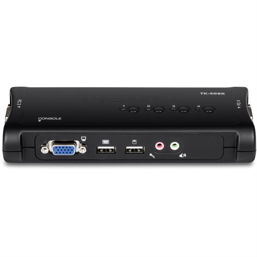 TRENDnet TK-409K Kit de switch KVM USB à 4 ports avec fonction audio