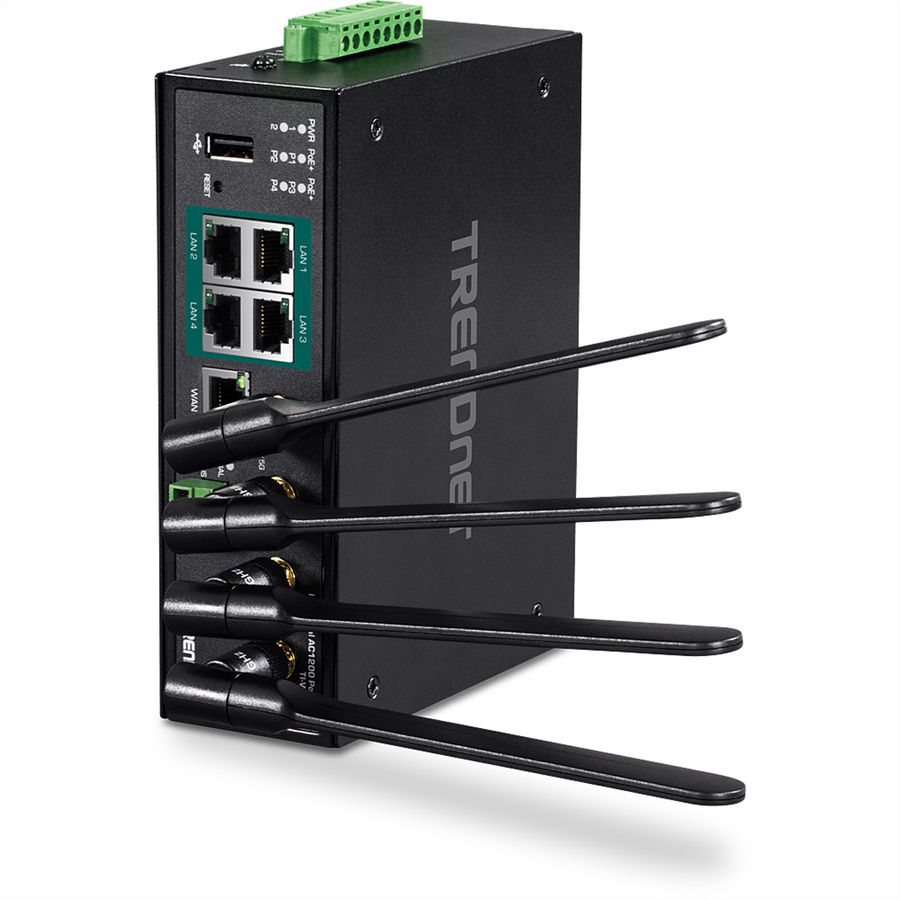 TRENDnet TI-WP100 Industrial PoE+ Router Wireless AC1200 Gigabit