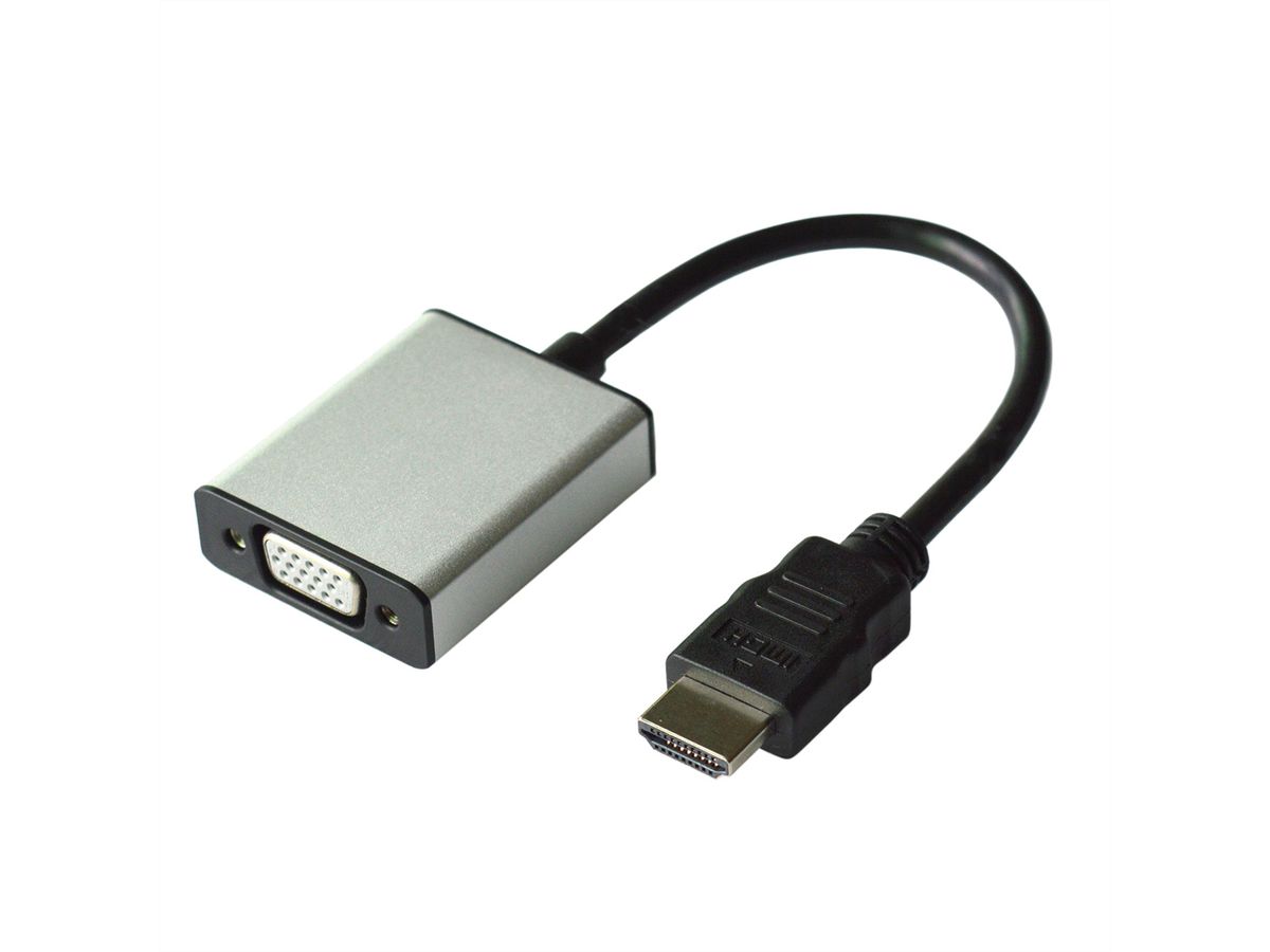 VALUE Adaptateur HDMI vers VGA+Audio 3,5mm, Stéréo
