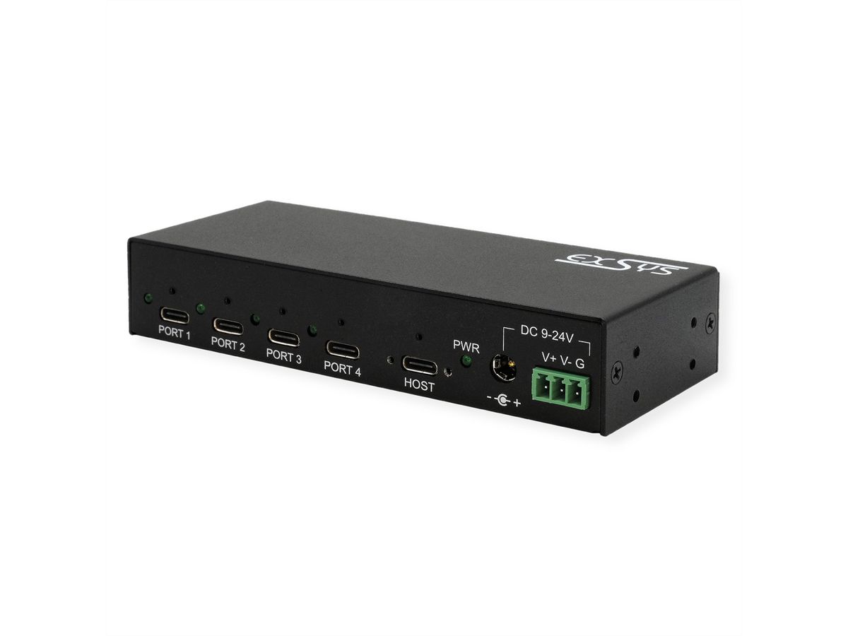 EXSYS EX-12294HMS Hub métal USB 3.2 Gen2, 4 ports, 4x C