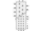 Connecteur SCHROFF Type M, EN 60603, DIN 41612, femelle, 24 wire-wrap +7 FASTON 6.3 mm