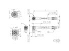 METZ CONNECT Câble Ethernet industriel M12 droit-coudé, codage X, 10 m