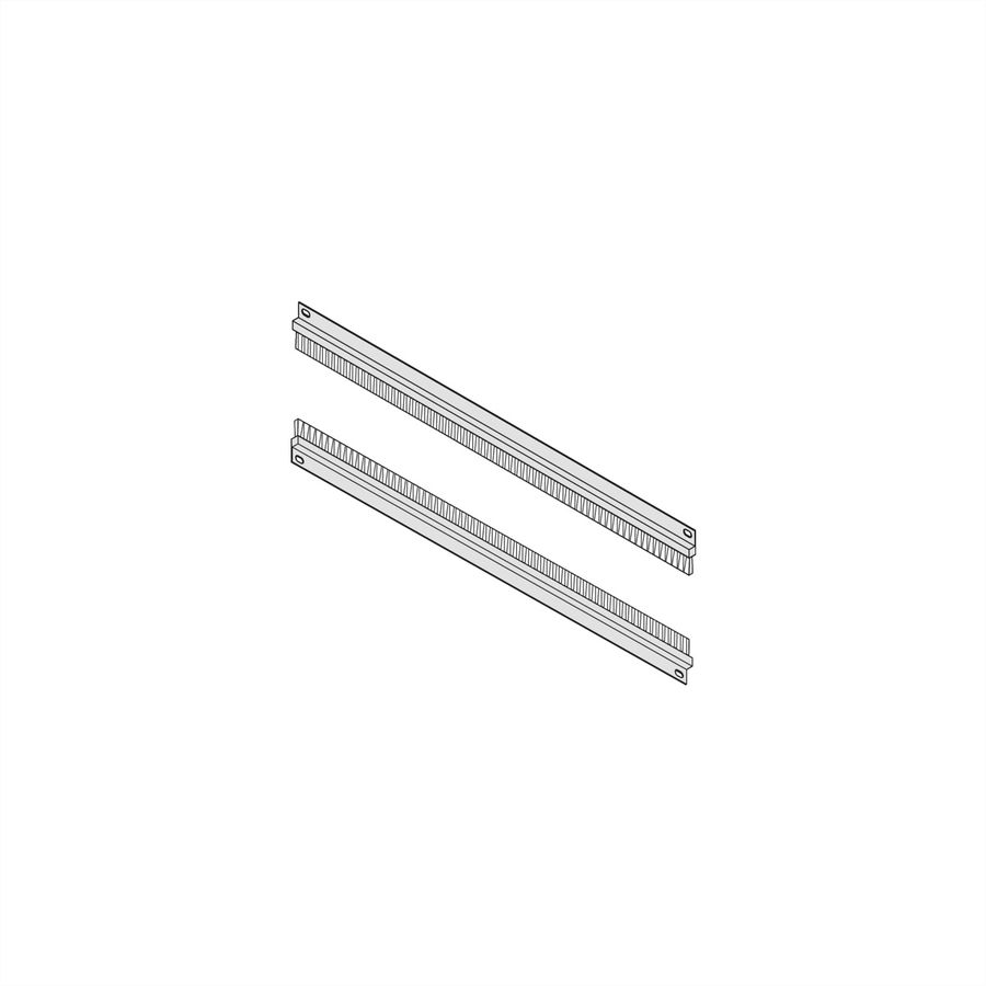 SCHROFF Canalisation de câbles 19" avec brosse, argent