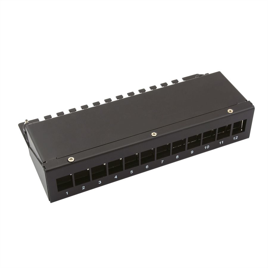 VALUE Panneau de brassage pour Keystones 12 ports, noir