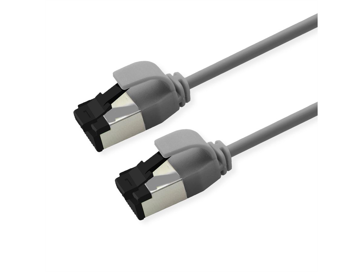 ROLINE Cordon Cat.8 (Classe I) U/FTP, Slim, fils tressés, LSOH, gris, 3 m