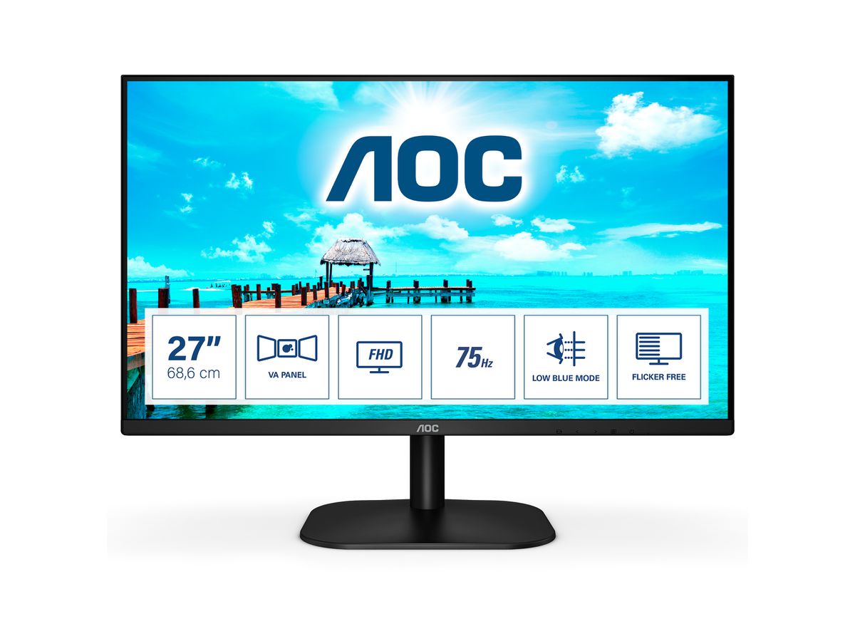 AOC 27B2DM écran plat de PC 68,6 cm (27") 1920 x 1080 pixels Full HD Noir