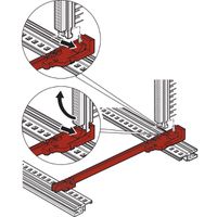 Guide-cartes SCHROFF type standard, avec fixation par connecteur DIN, plastique, 160 mm, largeur de rainure 2 mm, rouge, 1 paire