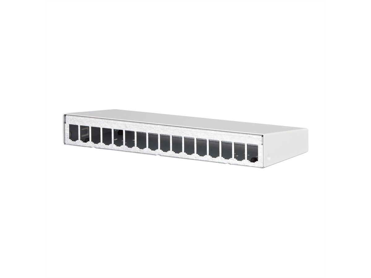 METZ CONNECT Modul boîtier en saillie 16 ports blanc pur, non équipé