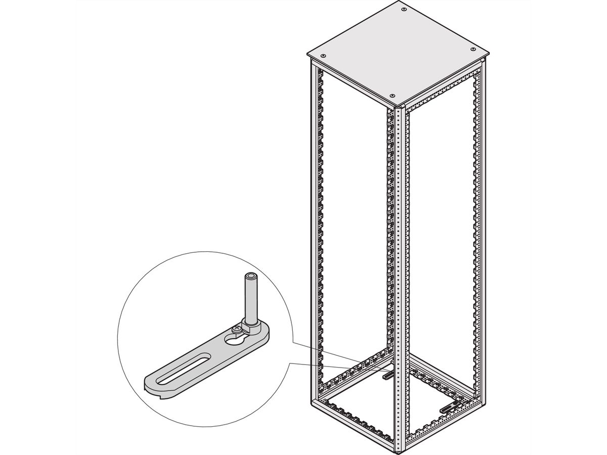 Protection contre le renversement SCHROFF Varistar pour montage au sol