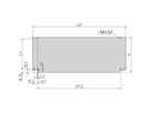 SCHROFF Face avant Inpac, basculante, 3 U, 2,5 mm, Al, anodisé, bords non traités