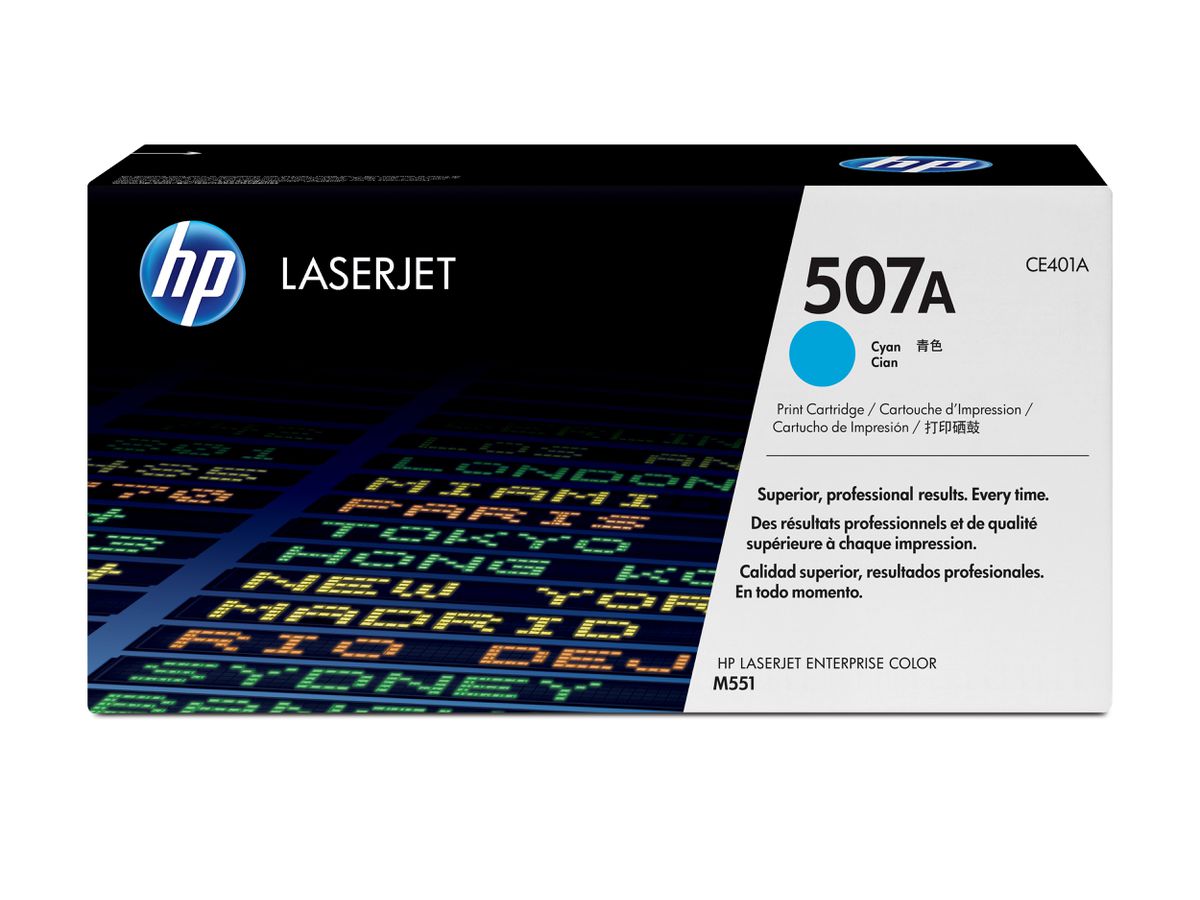HP 507A toner LaserJet cyan authentique