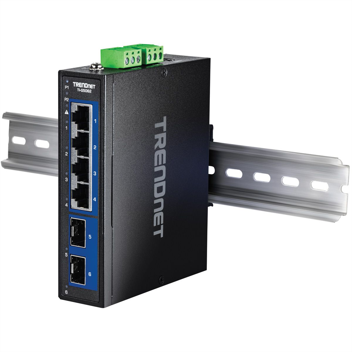 TRENDnet TI-G5062 Switch Rail DIN industriel 2,5G à 6 ports avec ports SFP+ 10G