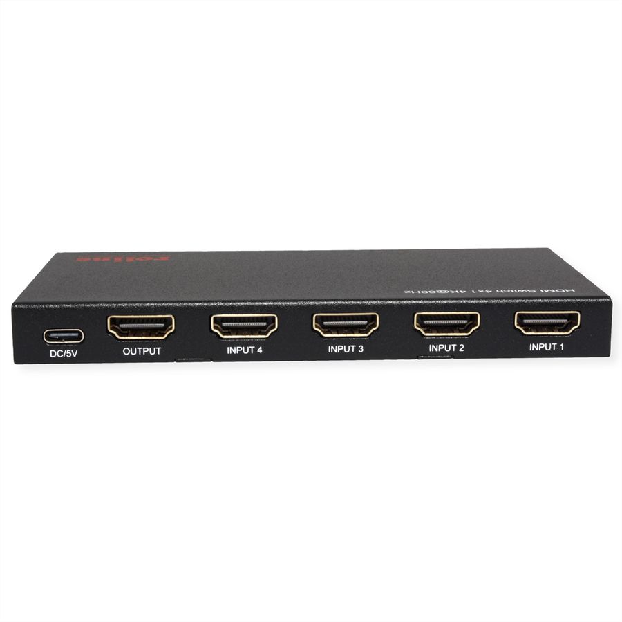 ROLINE Switch HDMI 4K à 4 ports, avec télécommande