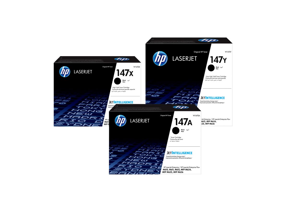 HP LaserJet Cartouche de toner noir 147A authentique