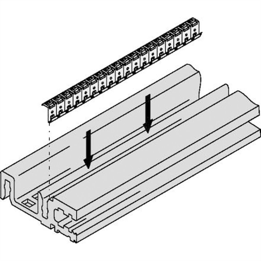 SCHROFF Rail horizontal type H-VT, lourd, avec joint CEM, 84 CV