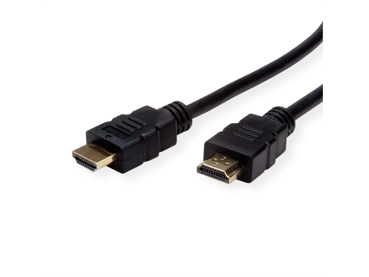 ROLINE Câble HDMI High Speed avec Ethernet, TPE, noir, 2 m