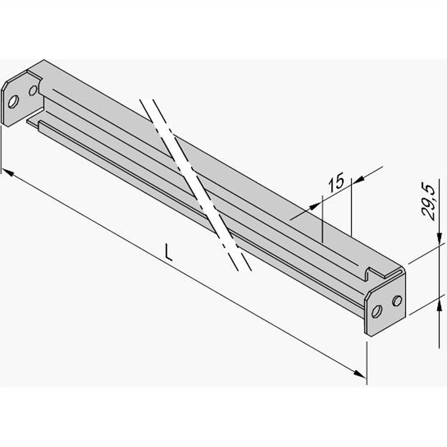 SCHROFF Varistar Rail en C pour largeur d'armoire 600W