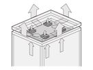 SCHROFF Eurorack Plateau de ventilation pour couvercle de ventilateur, sans ventilateur, 600W 900D