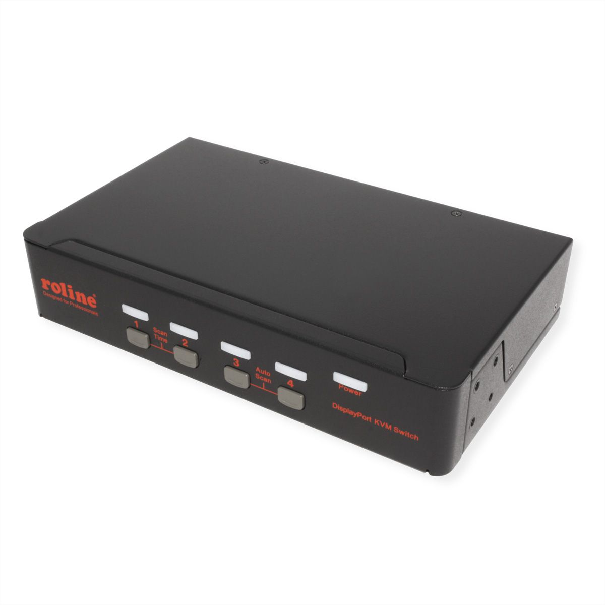 ROLINE Switch KVM, USB, DisplayPort, 1 Utilisateur - 4 PCs