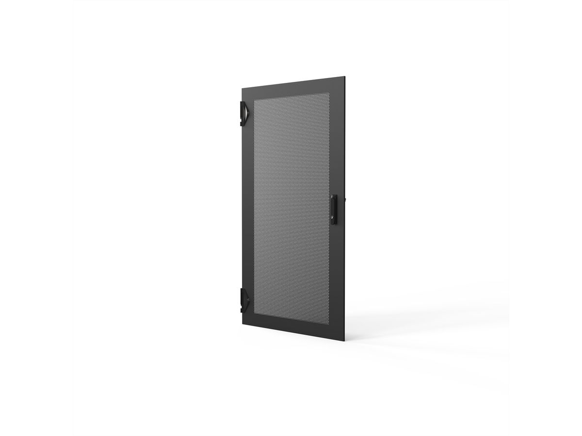 SCHROFF Porte 1200H 600L perforée  IP20 fermeture 3 points RAL7021