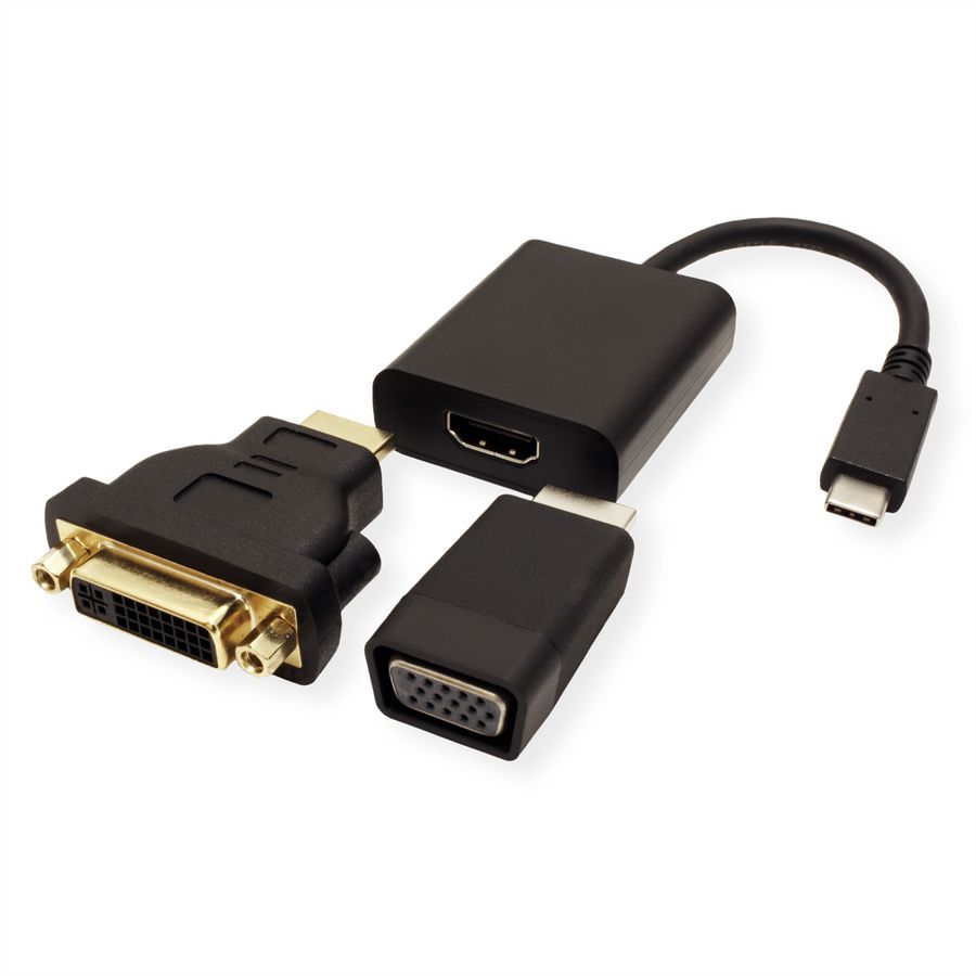 VALUE Adaptateur type C - VGA/HDMI/DVI