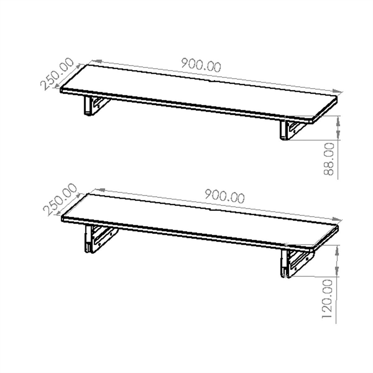 VALUE Support pour écran / ordinateur portable, réglable en hauteur, extra-large