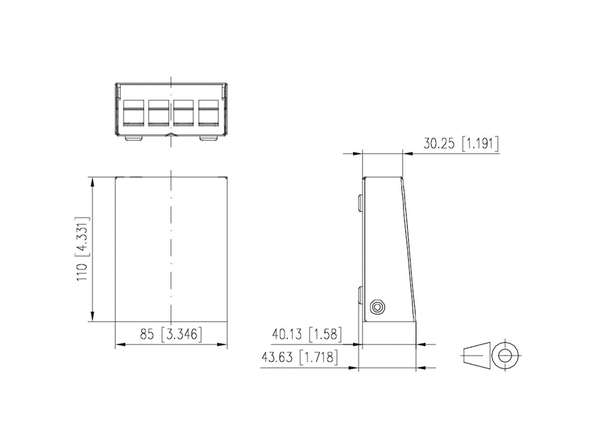 METZ CONNECT Keystone boîtier en saillie 4 ports blanc pur, non équipé