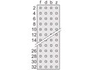Connecteur SCHROFF de type G, EN 60603, DIN 41612, mâle, 64 contacts, broches à souder, 2.9 mm